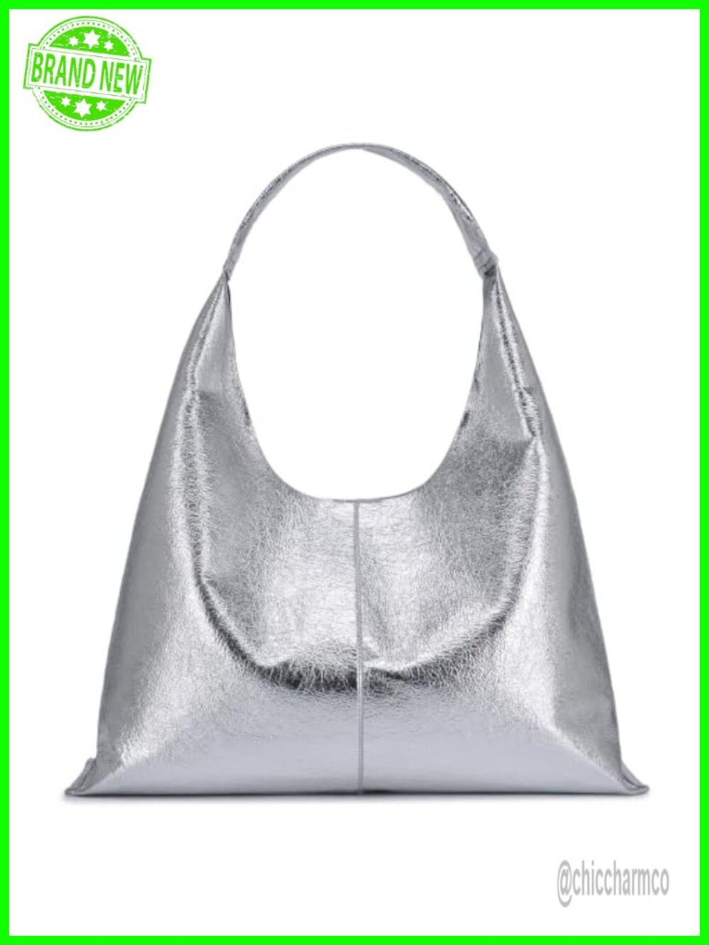 Slouchy Hobo Bag Vegan Leather Shoulder Bag Soft PU Work Tote Fits Laptop